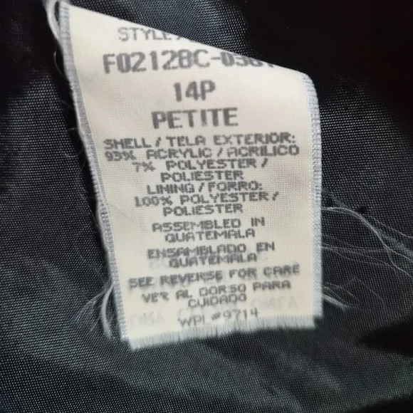 Talbots Purple Textured Tweed Wool Blend Blazer Jacket Size 14P - Picture 2 of 8